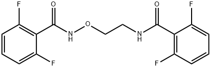 N-(2-([(2,6-DIFLUOROBENZOYL)AMINO]OXY)ETHYL)-2,6-DIFLUOROBENZENECARBOXAMIDE Struktur