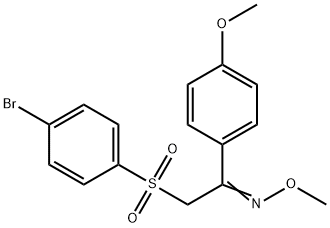 2-[(4-BROMOPHENYL)SULFONYL]-1-(4-METHOXYPHENYL)-1-ETHANONE O-METHYLOXIME Struktur