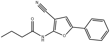 N-(3-CYANO-5-PHENYL-2-FURYL)BUTANAMIDE Struktur