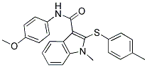 N-(4-METHOXYPHENYL)-1-METHYL-2-[(4-METHYLPHENYL)SULFANYL]-1H-INDOLE-3-CARBOXAMIDE Struktur