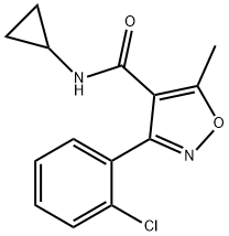 (3-(2-CHLOROPHENYL)-5-METHYLISOXAZOL-4-YL)-N-CYCLOPROPYLFORMAMIDE Struktur