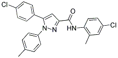 N-(4-CHLORO-2-METHYLPHENYL)-5-(4-CHLOROPHENYL)-1-(4-METHYLPHENYL)-1H-PYRAZOLE-3-CARBOXAMIDE Struktur