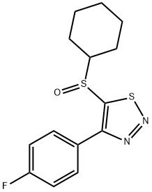 5-(CYCLOHEXYLSULFINYL)-4-(4-FLUOROPHENYL)-1,2,3-THIADIAZOLE Struktur