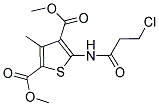 DIMETHYL 5-[(3-CHLOROPROPANOYL)AMINO]-3-METHYLTHIOPHENE-2,4-DICARBOXYLATE Struktur