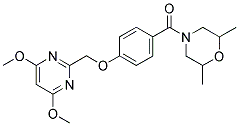 2,6-DIMETHYL-4-[4-[(4,6-DIMETHOXYPYRIMIDIN-2-YL)METHOXY]BENZOYL]MORPHOLINE Struktur