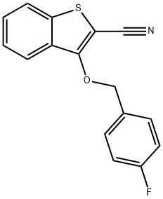 3-[(4-FLUOROBENZYL)OXY]-1-BENZOTHIOPHENE-2-CARBONITRILE Struktur