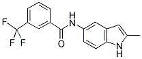 N-(2-METHYL-(1H)-INDOL-5-YL)-3-(TRIFLUOROMETHYL)BENZAMIDE Struktur