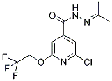 2-CHLORO-N'-(1-METHYLETHYLIDENE)-6-(2,2,2-TRIFLUOROETHOXY)ISONICOTINOHYDRAZIDE Struktur