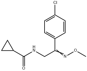 N-[2-(4-CHLOROPHENYL)-2-(METHOXYIMINO)ETHYL]CYCLOPROPANECARBOXAMIDE Struktur