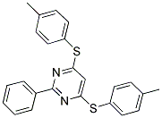 4,6-BIS[(4-METHYLPHENYL)SULFANYL]-2-PHENYLPYRIMIDINE Struktur