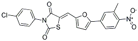 (5Z)-3-(4-CHLOROPHENYL)-5-{[5-(3-METHYL-4-NITROPHENYL)-2-FURYL]METHYLENE}-1,3-THIAZOLIDINE-2,4-DIONE Struktur