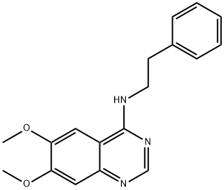 6,7-DIMETHOXY-N-PHENETHYL-4-QUINAZOLINAMINE Struktur