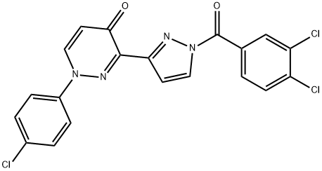 1-(4-CHLOROPHENYL)-3-[1-(3,4-DICHLOROBENZOYL)-1H-PYRAZOL-3-YL]-4(1H)-PYRIDAZINONE Struktur