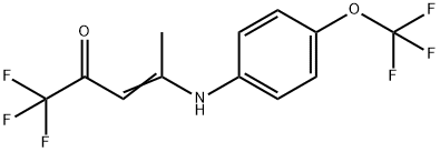 1,1,1-TRIFLUORO-4-[4-(TRIFLUOROMETHOXY)ANILINO]-3-PENTEN-2-ONE Struktur