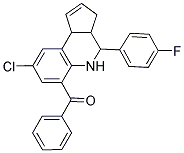 [8-CHLORO-4-(4-FLUOROPHENYL)-3A,4,5,9B-TETRAHYDRO-3H-CYCLOPENTA[C]QUINOLIN-6-YL](PHENYL)METHANONE Struktur