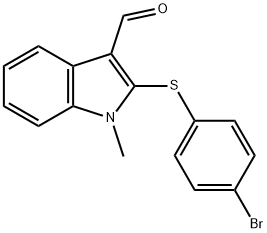 2-[(4-BROMOPHENYL)SULFANYL]-1-METHYL-1H-INDOLE-3-CARBALDEHYDE Struktur