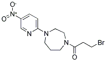 3-BROMO-1-[4-(5-NITROPYRIDIN-2-YL)-1,4-DIAZEPAN-1-YL]PROPAN-1-ONE Struktur