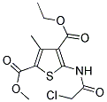 5-(2-CHLORO-ACETYLAMINO)-3-METHYL-THIOPHENE-2,4-DICARBOXYLIC ACID 4-ETHYL ESTER 2-METHYL ESTER Struktur