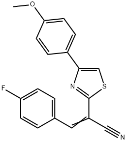 3-(4-FLUOROPHENYL)-2-[4-(4-METHOXYPHENYL)-1,3-THIAZOL-2-YL]ACRYLONITRILE Struktur