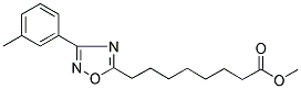 METHYL 8-[3-(3-METHYLPHENYL)-1,2,4-OXADIAZOL-5-YL]OCTANOATE Struktur