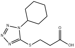 3-[(1-CYCLOHEXYL-1H-TETRAAZOL-5-YL)SULFANYL]PROPANOIC ACID Struktur