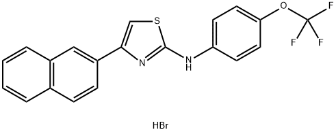 (4-(2-NAPHTHYL)(2,5-THIAZOLYL))(4-(TRIFLUOROMETHOXY)PHENYL)AMINE, HYDROBROMIDE Struktur