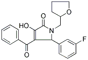 4-BENZOYL-5-(3-FLUOROPHENYL)-3-HYDROXY-1-(TETRAHYDROFURAN-2-YLMETHYL)-1,5-DIHYDRO-2H-PYRROL-2-ONE Struktur