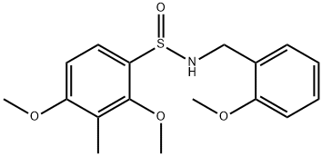 2,4-DIMETHOXY-N-(2-METHOXYBENZYL)-3-METHYLBENZENESULFINAMIDE Struktur