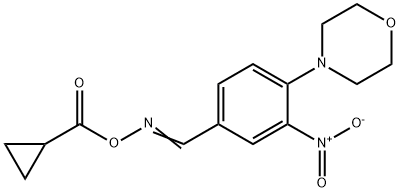 4-[4-(([(CYCLOPROPYLCARBONYL)OXY]IMINO)METHYL)-2-NITROPHENYL]MORPHOLINE Struktur