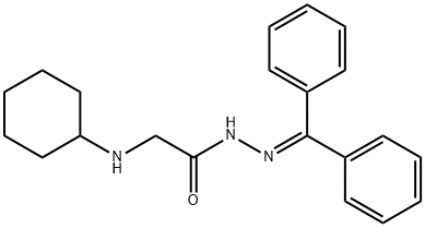 2-(CYCLOHEXYLAMINO)-N'-(DIPHENYLMETHYLENE)ACETOHYDRAZIDE Struktur