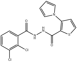 N'-(2,3-DICHLOROBENZOYL)-3-(1H-PYRROL-1-YL)-2-THIOPHENECARBOHYDRAZIDE Struktur