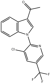 1-(1-[3-CHLORO-5-(TRIFLUOROMETHYL)-2-PYRIDINYL]-1H-INDOL-3-YL)-1-ETHANONE Struktur