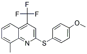 2-[(4-METHOXYPHENYL)SULFANYL]-8-METHYL-4-(TRIFLUOROMETHYL)QUINOLINE Struktur