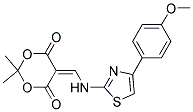 5-(((4-(4-METHOXYPHENYL)(2,5-THIAZOLYL))AMINO)METHYLENE)-2,2-DIMETHYL-1,3-DIOXANE-4,6-DIONE Struktur