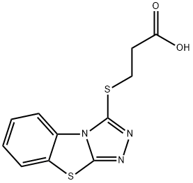 3-(BENZO[4,5]THIAZOLO[2,3-C][1,2,4]TRIAZOL-3-YLSULFANYL)-PROPIONIC ACID Struktur