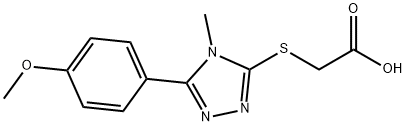 ([5-(4-METHOXYPHENYL)-4-METHYL-4H-1,2,4-TRIAZOL-3-YL]SULFANYL)ACETIC ACID Struktur