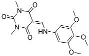 1,3-DIMETHYL-5-{[(3,4,5-TRIMETHOXYPHENYL)AMINO]METHYLENE}PYRIMIDINE-2,4,6(1H,3H,5H)-TRIONE Struktur