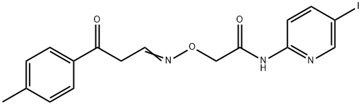 N-(5-IODO-2-PYRIDINYL)-2-(([3-(4-METHYLPHENYL)-3-OXOPROPYLIDENE]AMINO)OXY)ACETAMIDE Struktur