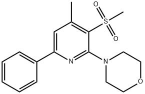 4-[4-METHYL-3-(METHYLSULFONYL)-6-PHENYL-2-PYRIDINYL]MORPHOLINE Struktur