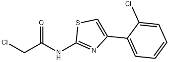 2-CHLORO-N-[4-(2-CHLORO-PHENYL)-THIAZOL-2-YL]-ACETAMIDE Struktur