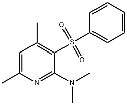 N,N,4,6-TETRAMETHYL-3-(PHENYLSULFONYL)-2-PYRIDINAMINE Struktur