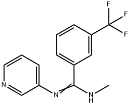 N'-METHYL-N-(3-PYRIDINYL)-3-(TRIFLUOROMETHYL)BENZENECARBOXIMIDAMIDE Struktur