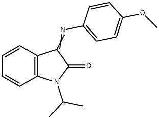 1-ISOPROPYL-3-[(4-METHOXYPHENYL)IMINO]-1,3-DIHYDRO-2H-INDOL-2-ONE Struktur