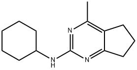 N-CYCLOHEXYL-4-METHYL-6,7-DIHYDRO-5H-CYCLOPENTA[D]PYRIMIDIN-2-AMINE Struktur