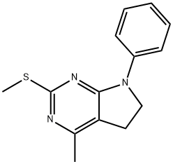 4-METHYL-2-(METHYLSULFANYL)-7-PHENYL-6,7-DIHYDRO-5H-PYRROLO[2,3-D]PYRIMIDINE Struktur