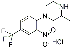 1-[2-NITRO-4-(TRIFLUOROMETHYL)PHENYL]-3-METHYLPIPERAZINE HYDROCHLORIDE Struktur