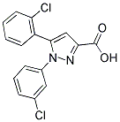 5-(2-CHLOROPHENYL)-1-(3-CHLOROPHENYL)-1H-PYRAZOLE-3-CARBOXYLIC ACID Struktur