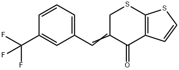 5-((Z)-[3-(TRIFLUOROMETHYL)PHENYL]METHYLIDENE)-4H-THIENO[2,3-B]THIOPYRAN-4(6H)-ONE Struktur