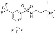 3-(([3,5-BIS(TRIFLUOROMETHYL)PHENYL]SULFONYL)AMINO)-N,N,N-TRIMETHYLPROPAN-1-AMINIUM IODIDE Struktur