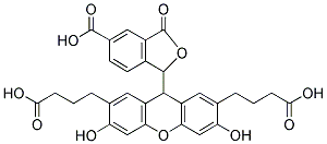 2',7'-BIS(3-CARBOXYPROPYL)-5(6)-CARBOXYFLUORESCEIN Struktur